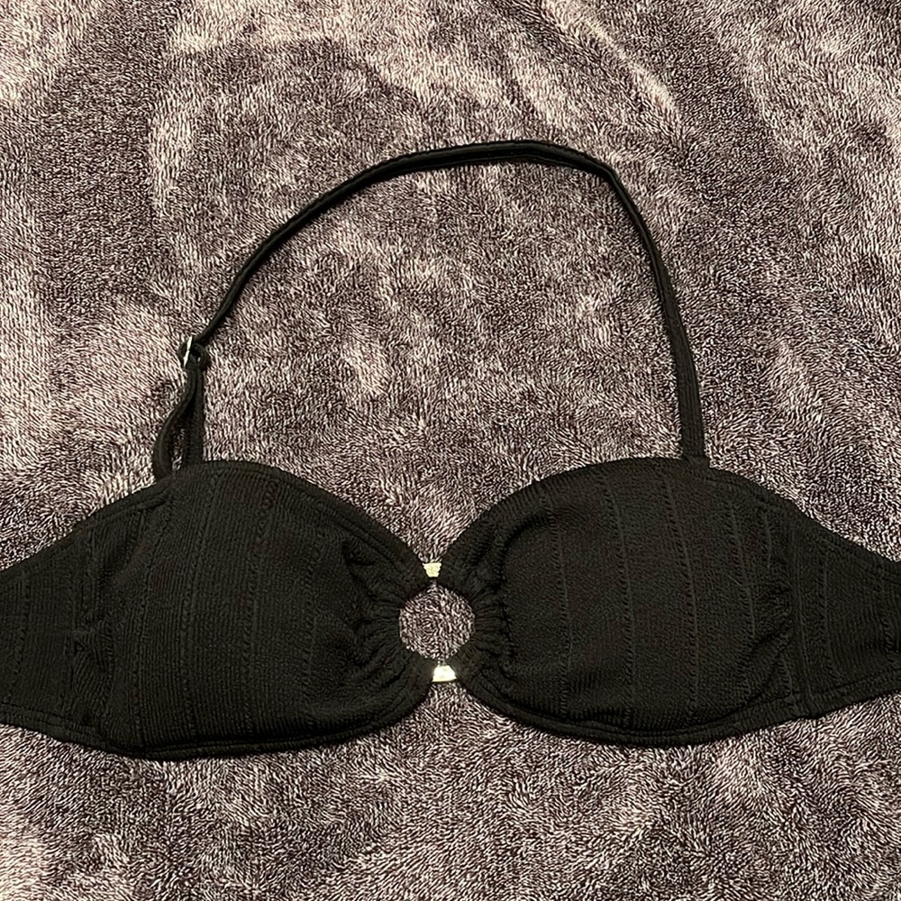 Michael kors black bandeau bikini top